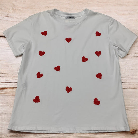 T-SHIRT CUORI ROSSI PICCOLI